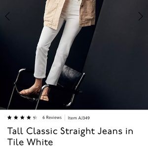 Madewell classic straight leg jeans tall